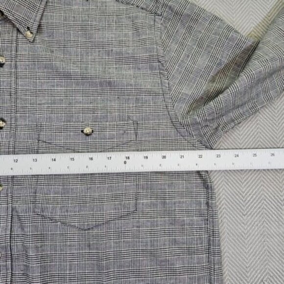 Preswick & Moore Button Down Shirt Men's Medium Houndstooth Quiet Luxury - Picture 3 of 15